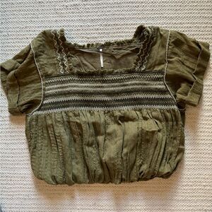 Free people cropped blouse